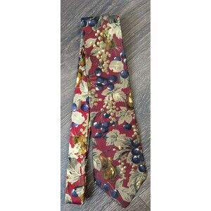L'Atelier Nature Harvest Grapes Silk Tie Neck Purple Brown (53m)